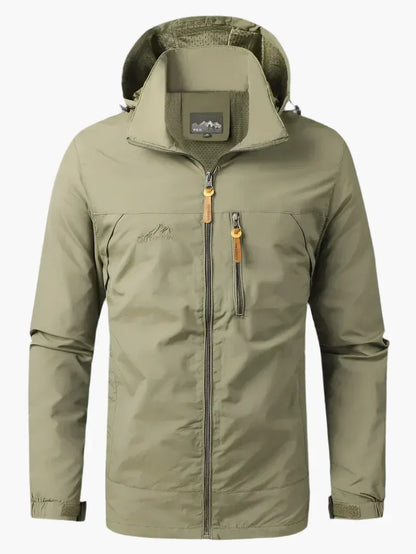 Men’s Hiking Jacket – Waterproof – Windproof – Regular Fit – Hooded Technical Outdoor Wear