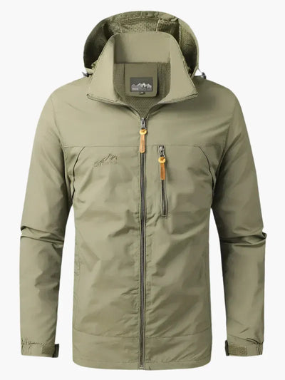 Men’s Hiking Jacket – Waterproof – Windproof – Regular Fit – Hooded Technical Outdoor Wear