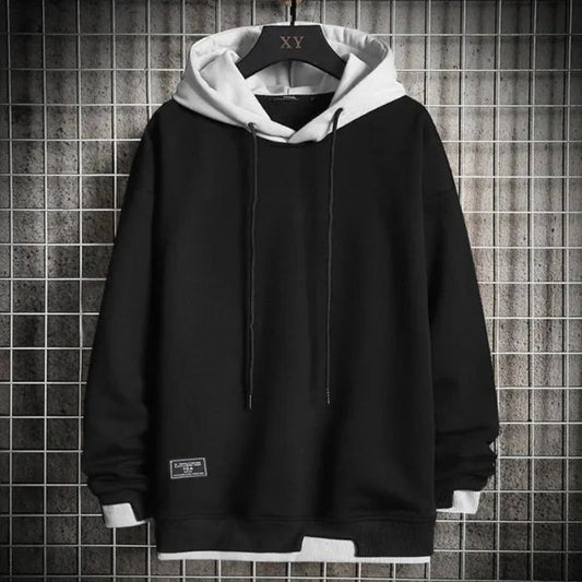 Men’s Hoodie – Relaxed Fit – Cotton Blend – Drawstring Hood – Ribbed Cuffs & Hem