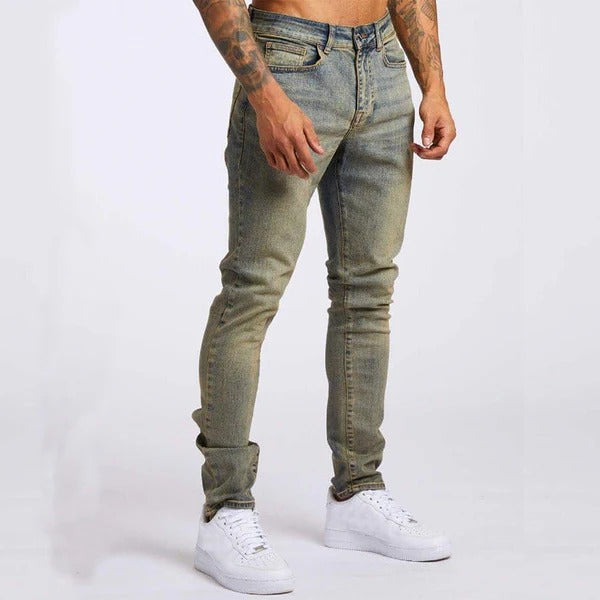 Men’s Slim Fit Jeans – Stretch Denim – Five Pocket – Full Length Casual Style