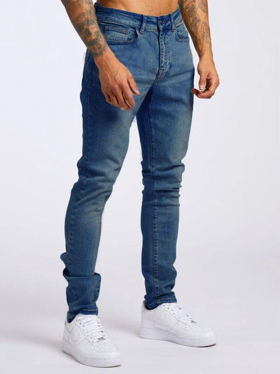 Men’s Slim Fit Jeans – Stretch Denim – Five Pocket – Full Length Casual Style