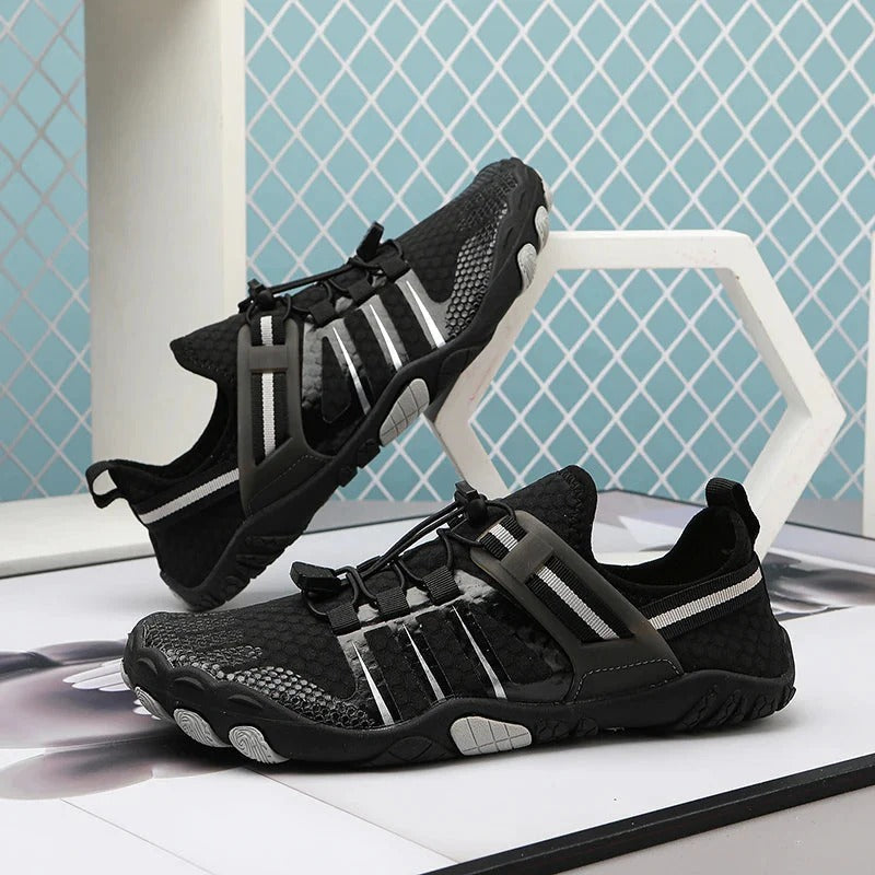Women’s Water Shoes – Barefoot Fit – Breathable Mesh – Toggle Laces – All-Terrain Sole