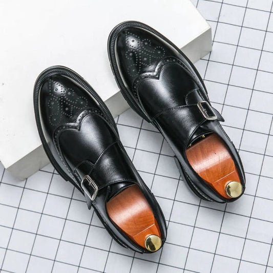 Men’s Oxford Shoes – Smooth Leather – Monk Strap – Wingtip Brogue – Formal Fit
