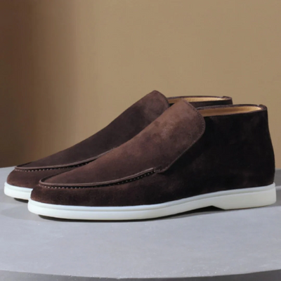 Men’s Ankle Loafers – Suede Texture – Slip-On – Streamlined Fit – Smart Casual