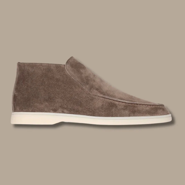 Men’s Ankle Loafers – Suede Texture – Slip-On – Streamlined Fit – Smart Casual