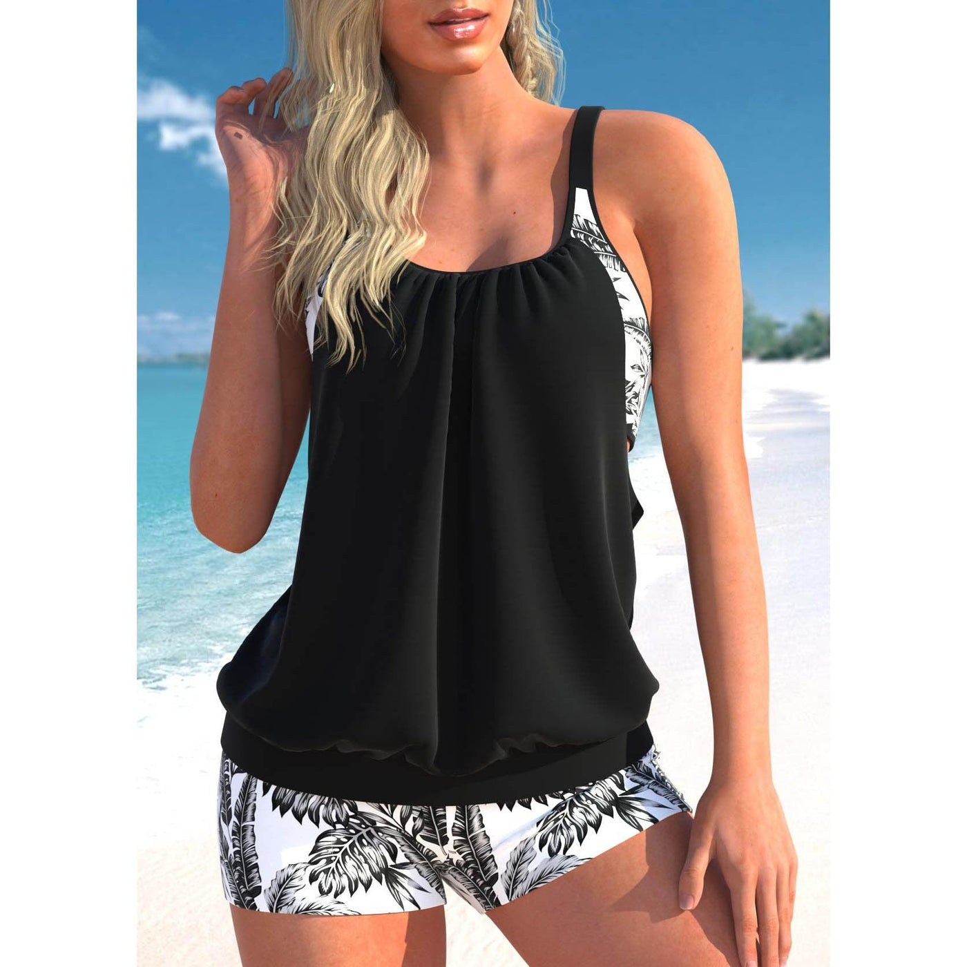 Two-Piece Tankini Swimsuit for Women - Stylish Swimwear Set