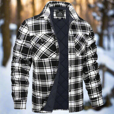 Men’s Shirt Jacket – Flannel Quilted – Relaxed Fit – Snap Front – Chest Pockets