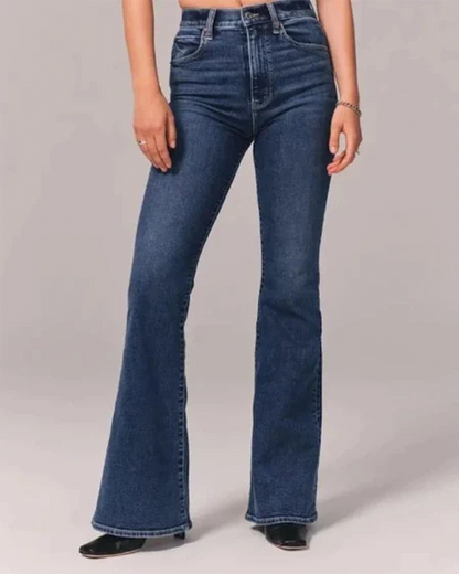 Women's flared high-waisted jeans