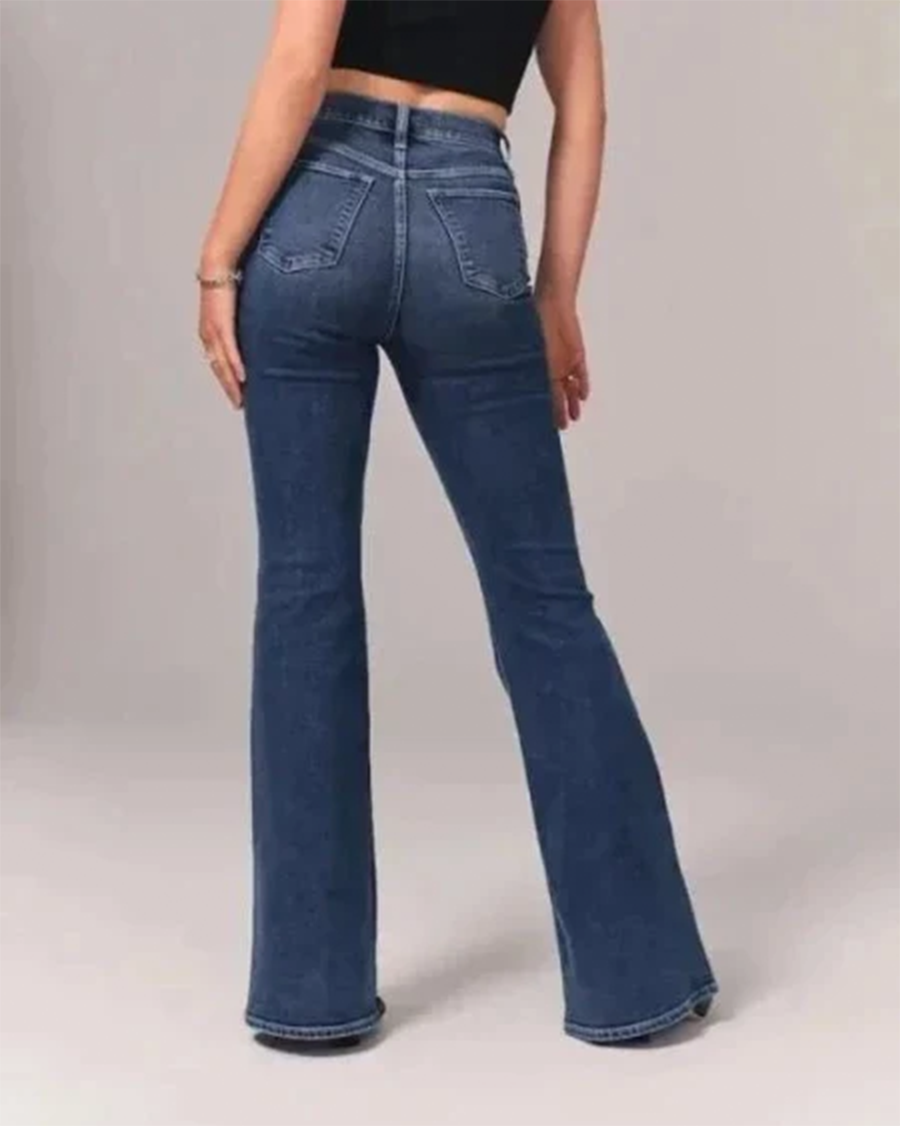 Women's flared high-waisted jeans