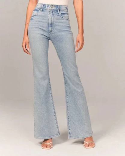 Women's flared high-waisted jeans