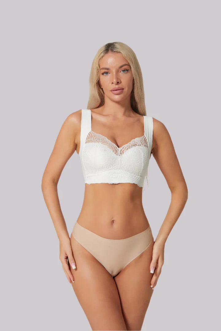 Women’s Push-Up Bra – Lace Overlay – Supportive Fit – Wide Straps – Breathable Blend