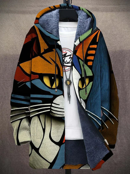 Women’s casual jacket - cat pattern