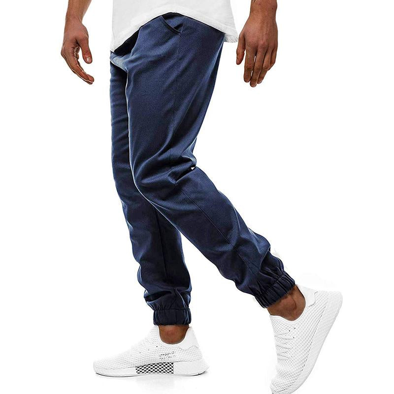 Men's Jogger Trousers - Slim Fit - Elastic Waistband & Cuffs - Casual Wear