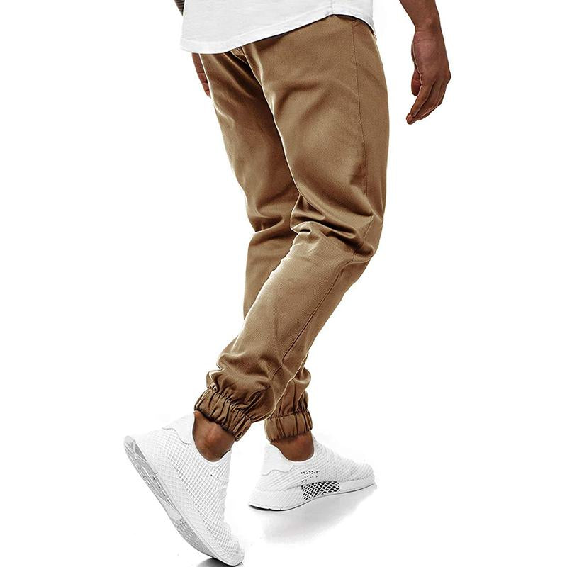 Men's Jogger Trousers - Slim Fit - Elastic Waistband & Cuffs - Casual Wear