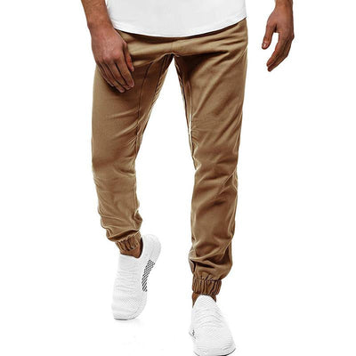 Men's Jogger Trousers - Slim Fit - Elastic Waistband & Cuffs - Casual Wear