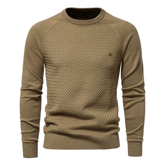 Men's knitted crew neck sweater