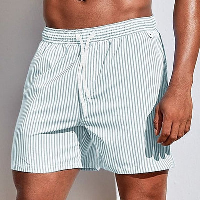 Men’s Swim Shorts – Quick-Dry Breathable Blend – Striped – Regular Fit – Mid-Thigh Length