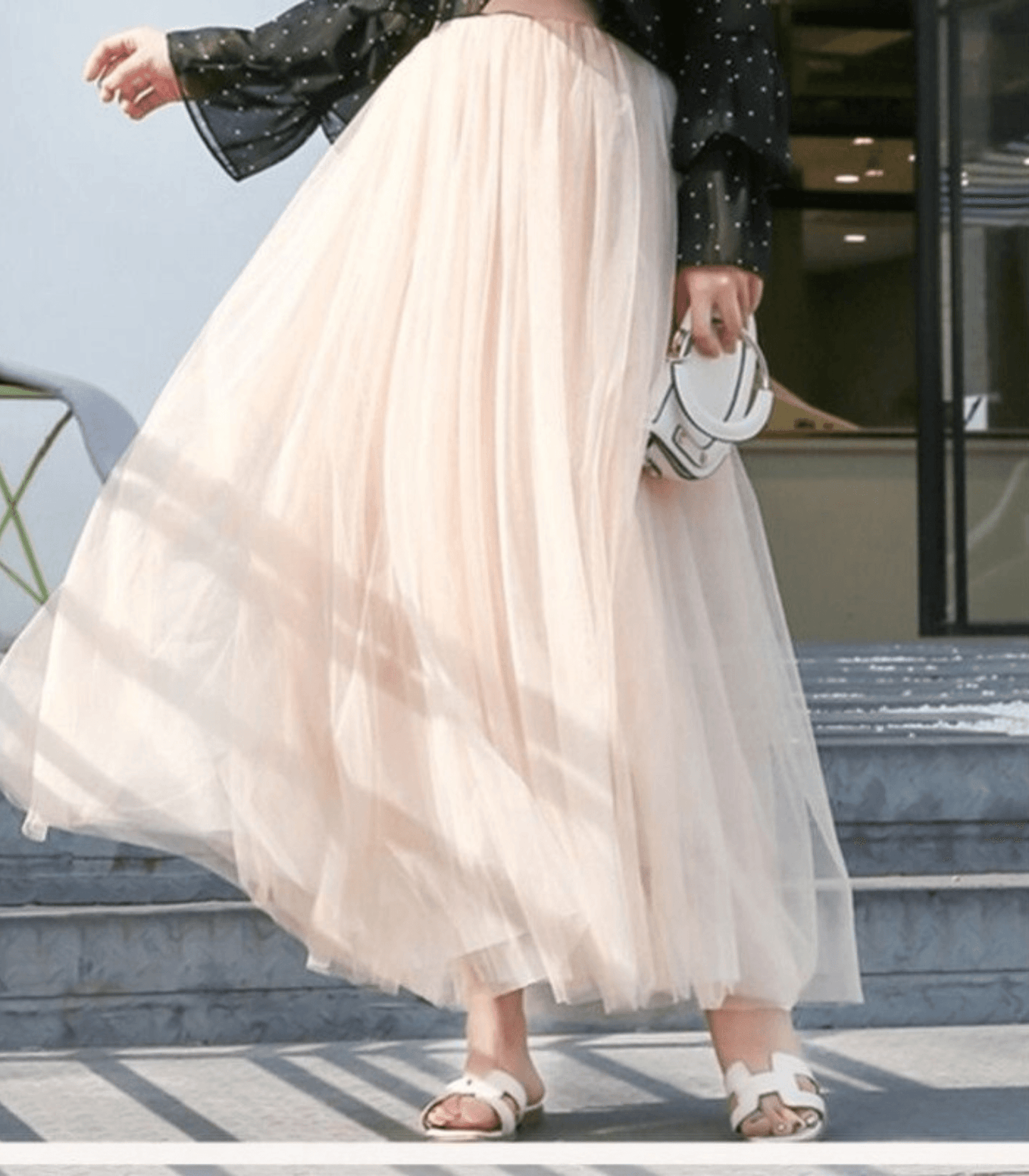 Women's Tulle Skirt - Ankle Length - Layered Mesh - Elegant & Flowing Design