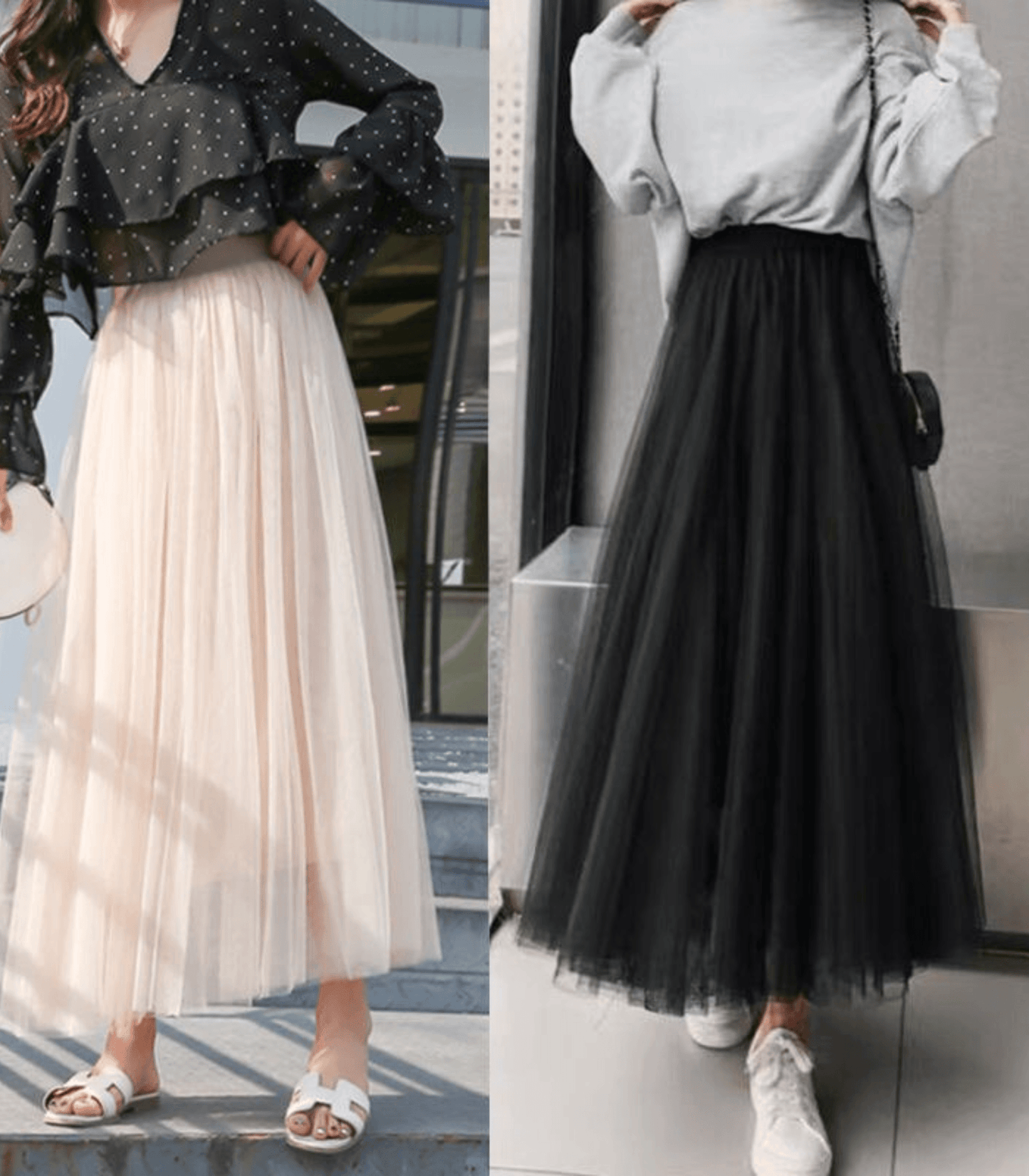 Women's Tulle Skirt - Ankle Length - Layered Mesh - Elegant & Flowing Design