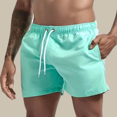 Men’s Swim Shorts – Quick Dry – Relaxed Fit – Above Knee – Elastic Waist with Drawstring