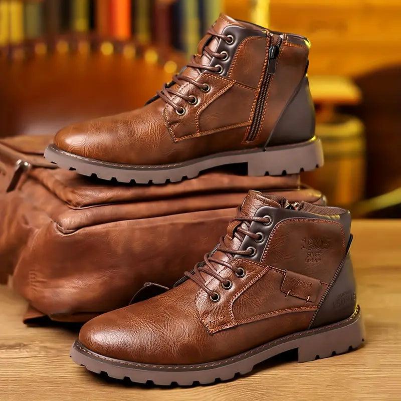 Men's Zipper Dress Boots – Elegant and Durable Footwear