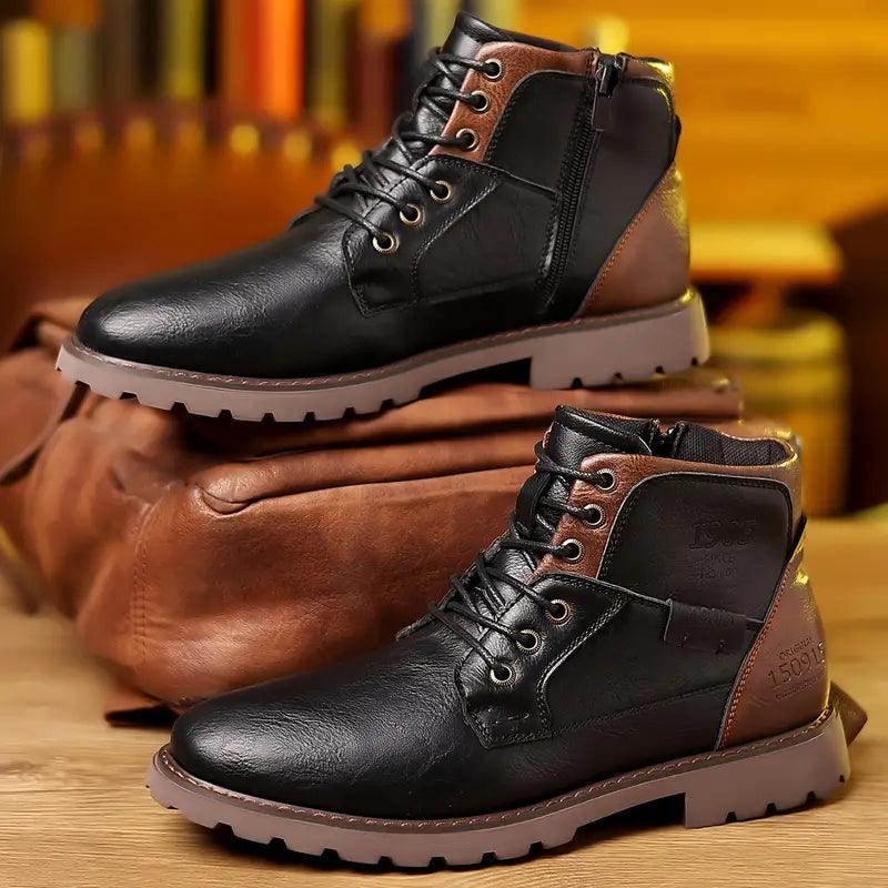 Men's Zipper Dress Boots – Elegant and Durable Footwear