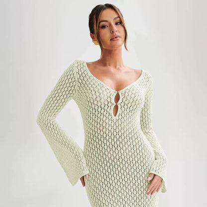 Women's Crochet Knit Maxi Dress