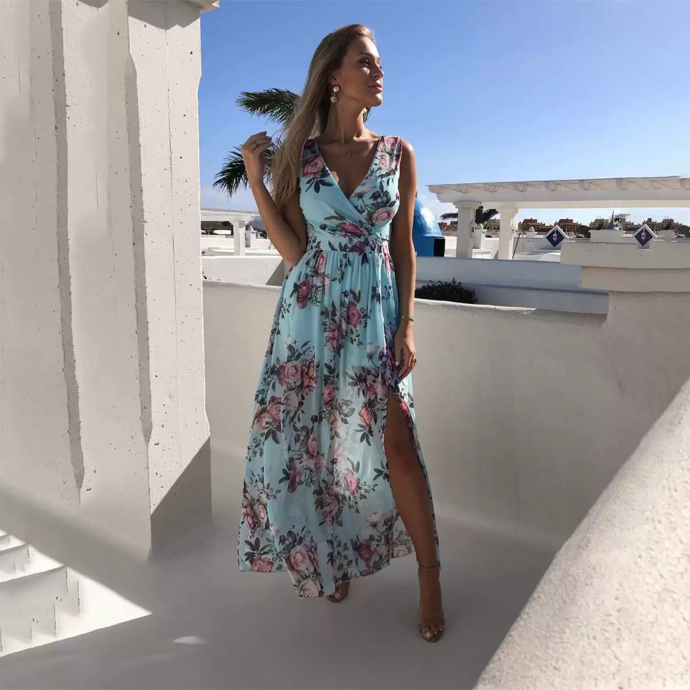 Women's Summer Maxi Dress with Print