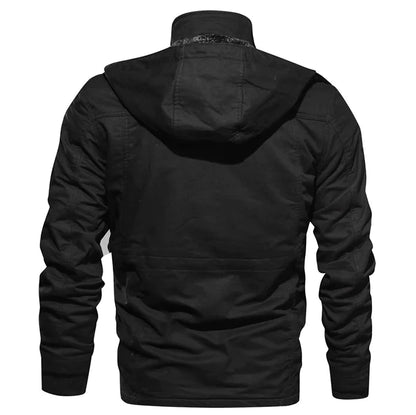 Men's loose fit casual jacket with flap pockets