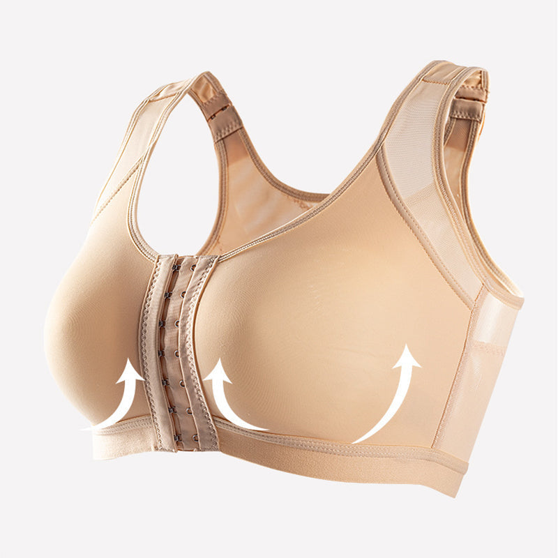 Women’s Support Bra – Front Closure – Wide Straps – Breathable Stretch – Posture Fit