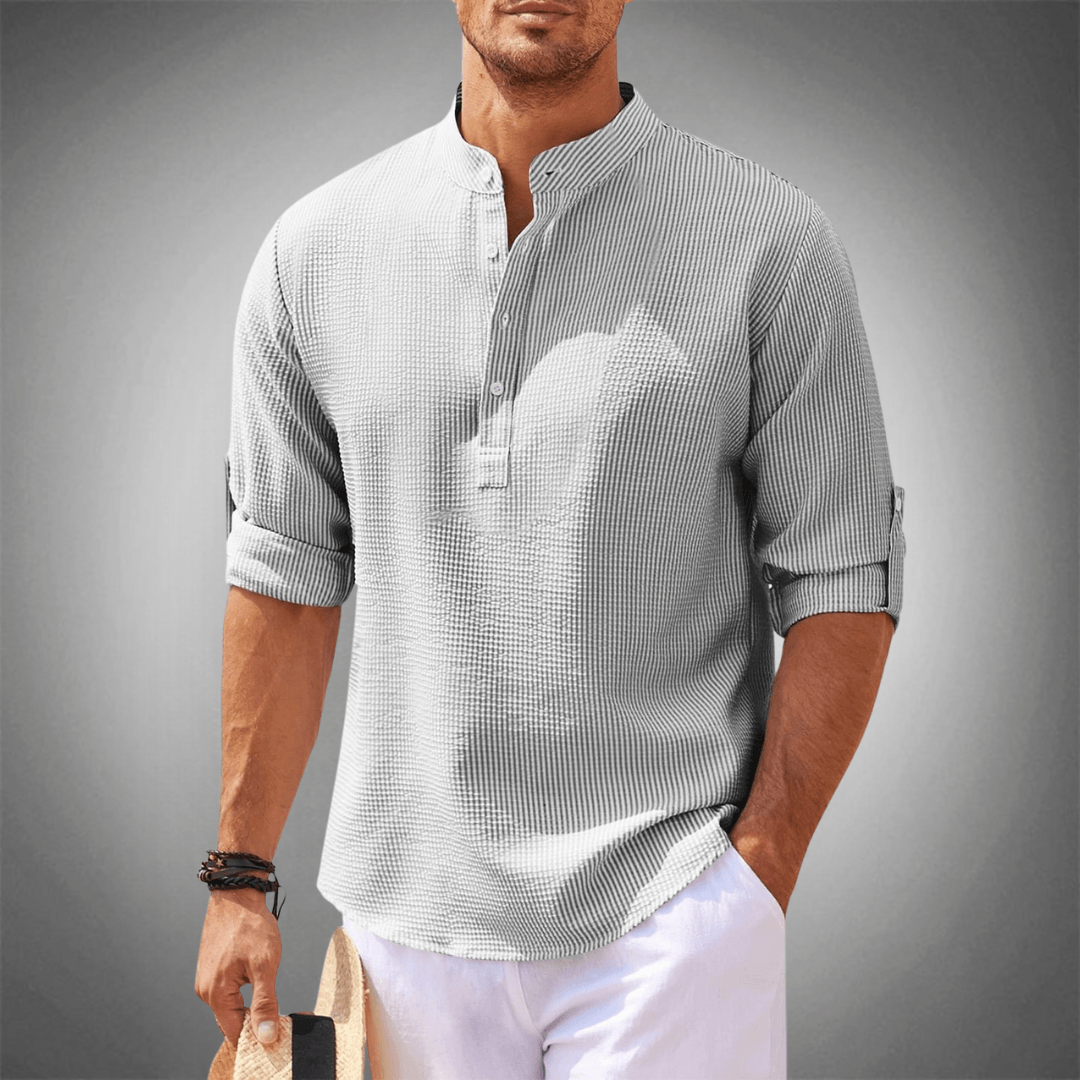 Lightweight Men's Mandarin Collar Shirt