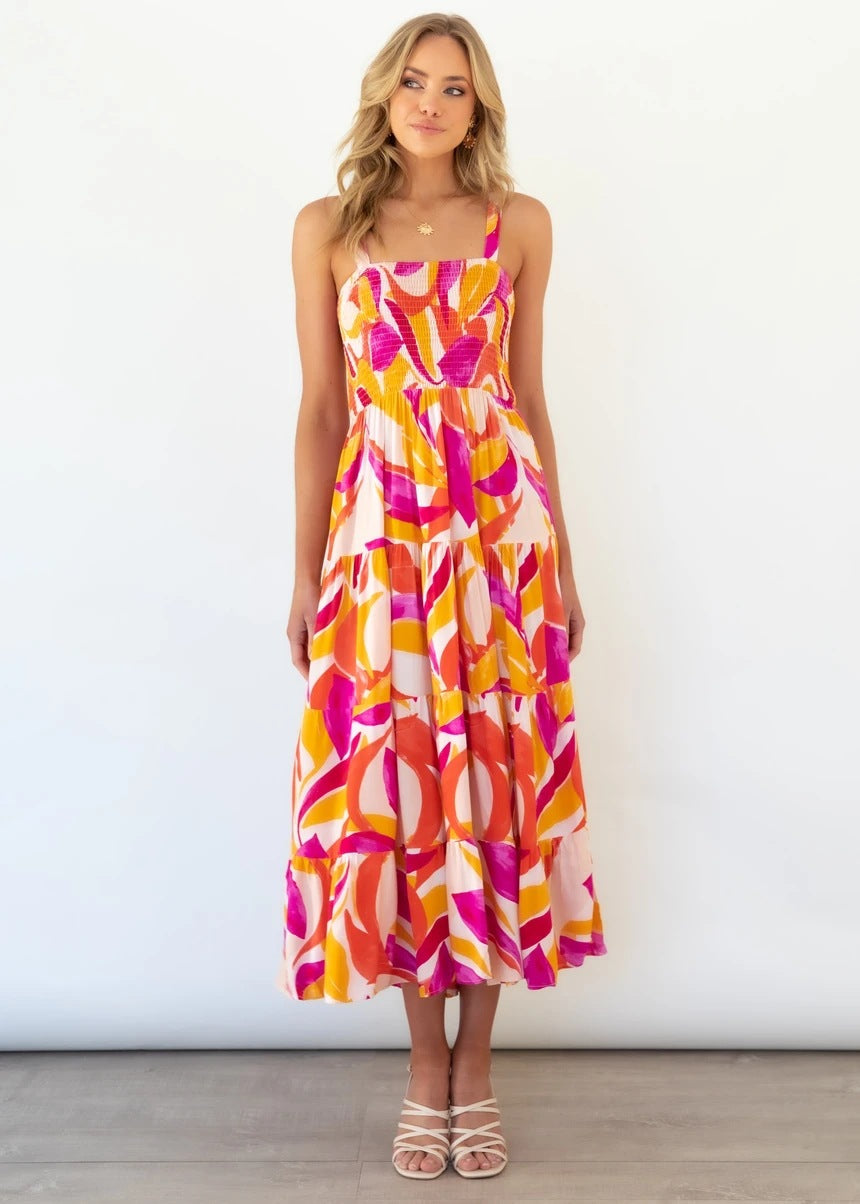 Strappy A-Line Dresses in Lightweight fabric