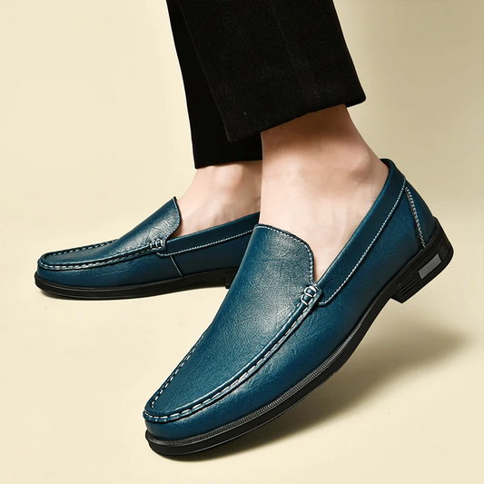 Men’s Moccasins – Leather Slip-On – Handstitched Detail – Smart Casual Fit