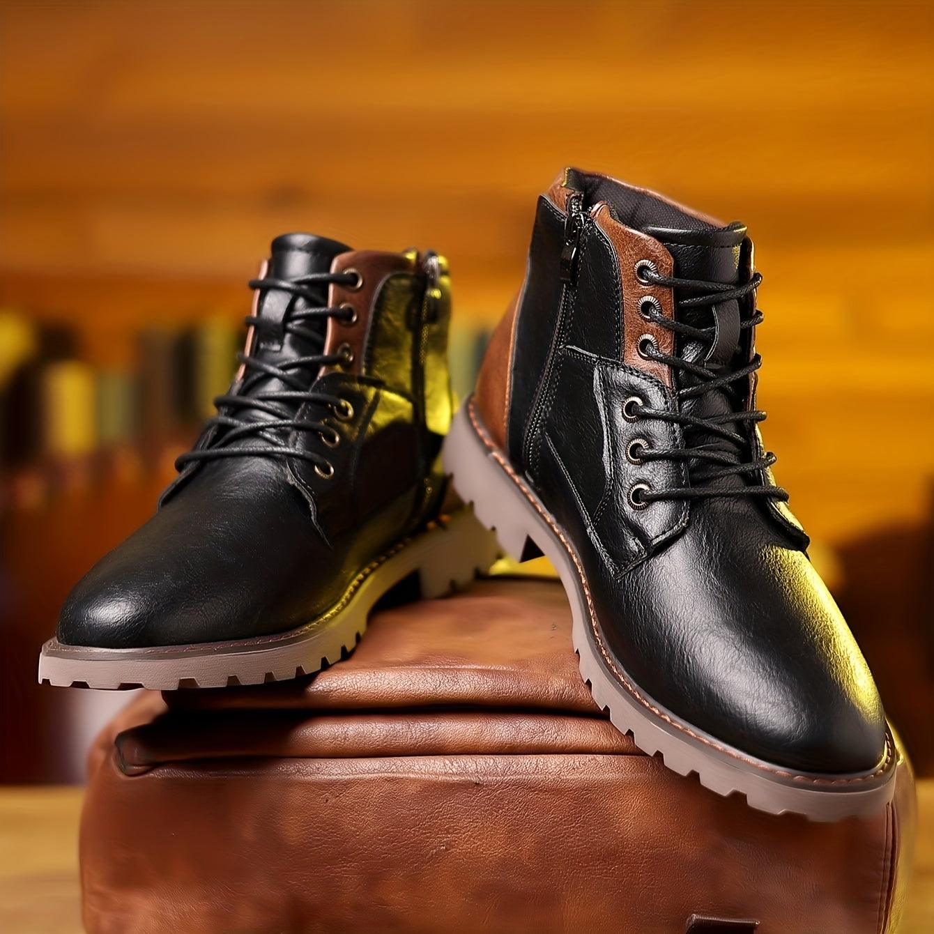 Men's Zipper Dress Boots – Elegant and Durable Footwear