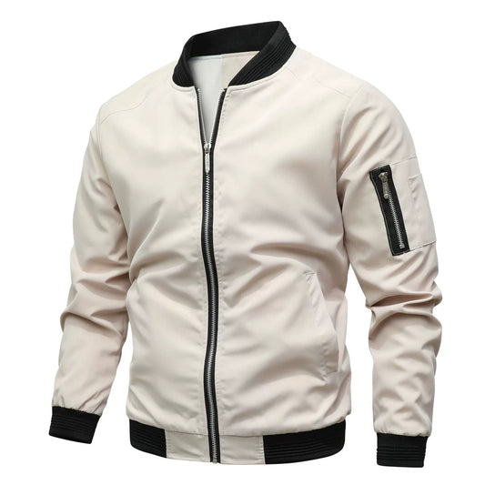 Men's classic zip-up casual outdoor jacket