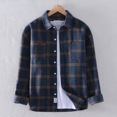 Men’s Checkered Shirt – Regular Fit – Button-Down – Long Sleeve