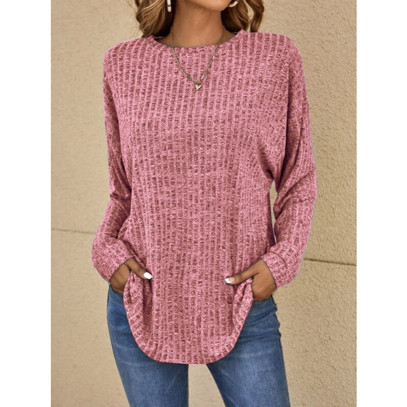 Stylish knitted & stretchy casual top for women