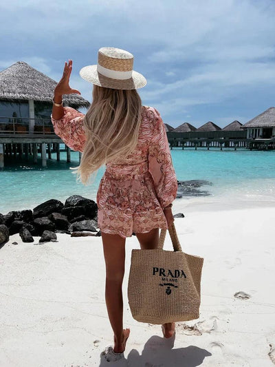Boho Lace Playsuit - Summer Beach Romper for Women