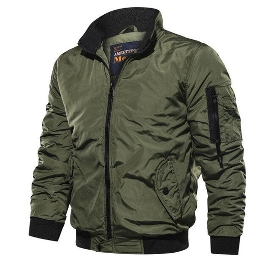 Men’s Bomber Jacket – Relaxed Fit – Utility Sleeve Pocket