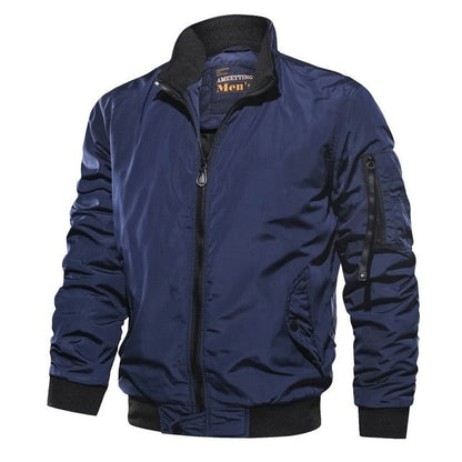 Men’s Bomber Jacket – Relaxed Fit – Utility Sleeve Pocket