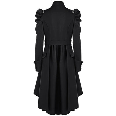 Women's medieval retro jacket with standing collar and mid length