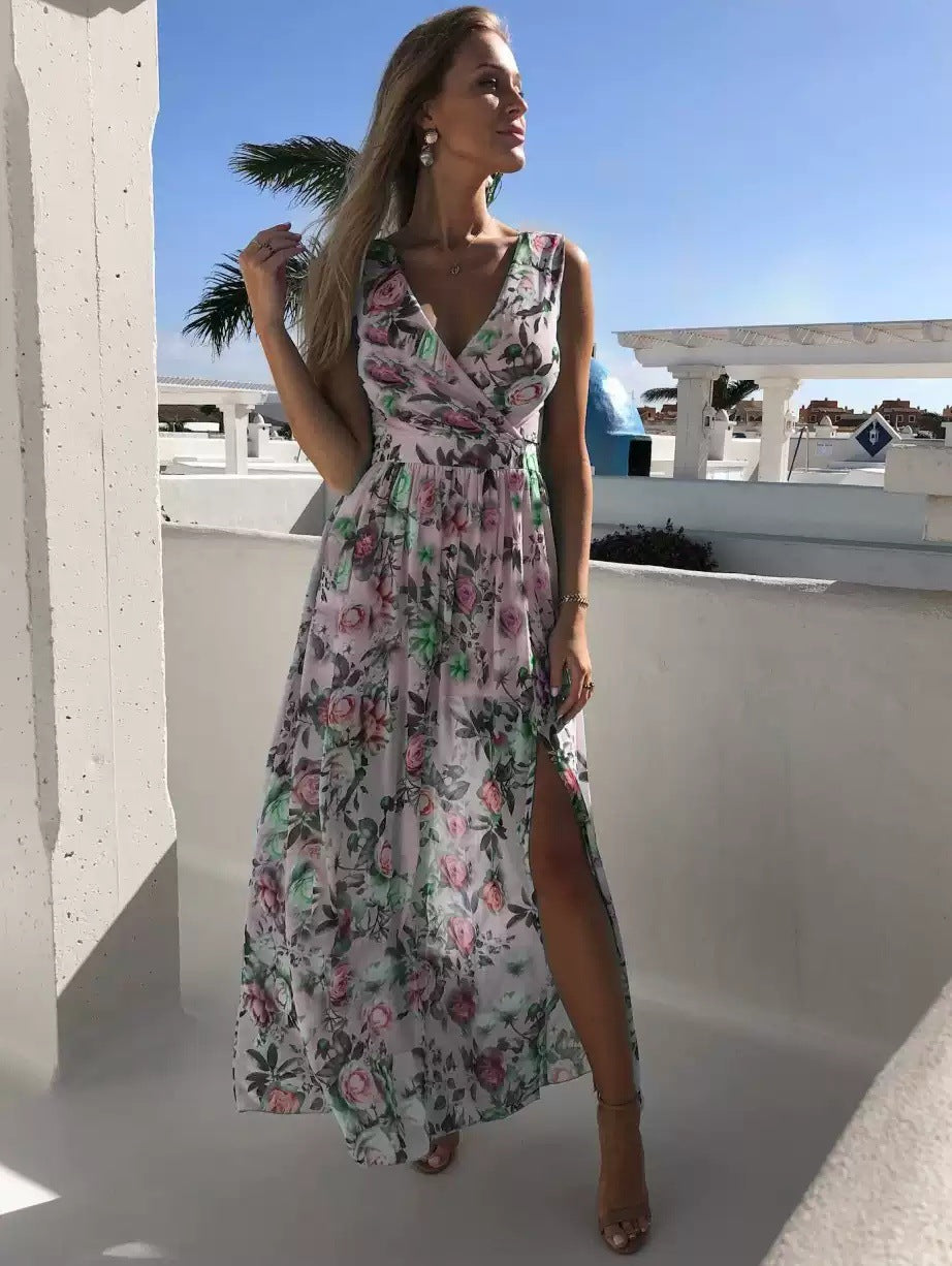 Women's Summer Maxi Dress with Print