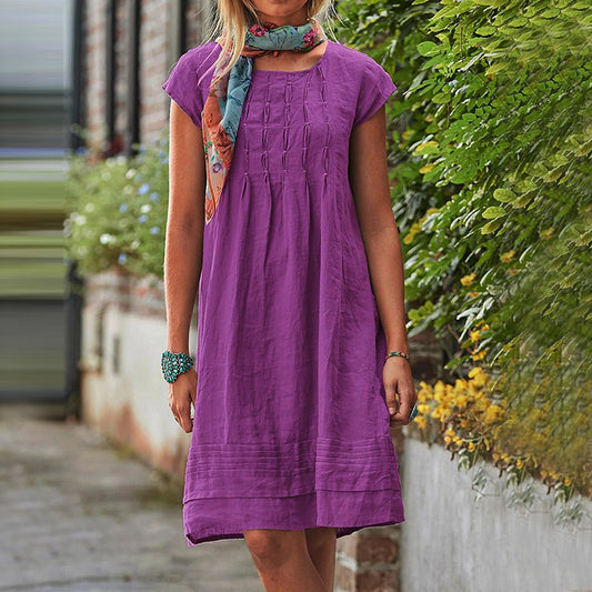 Women's Summer Dress - Short Sleeve - Casual Comfort