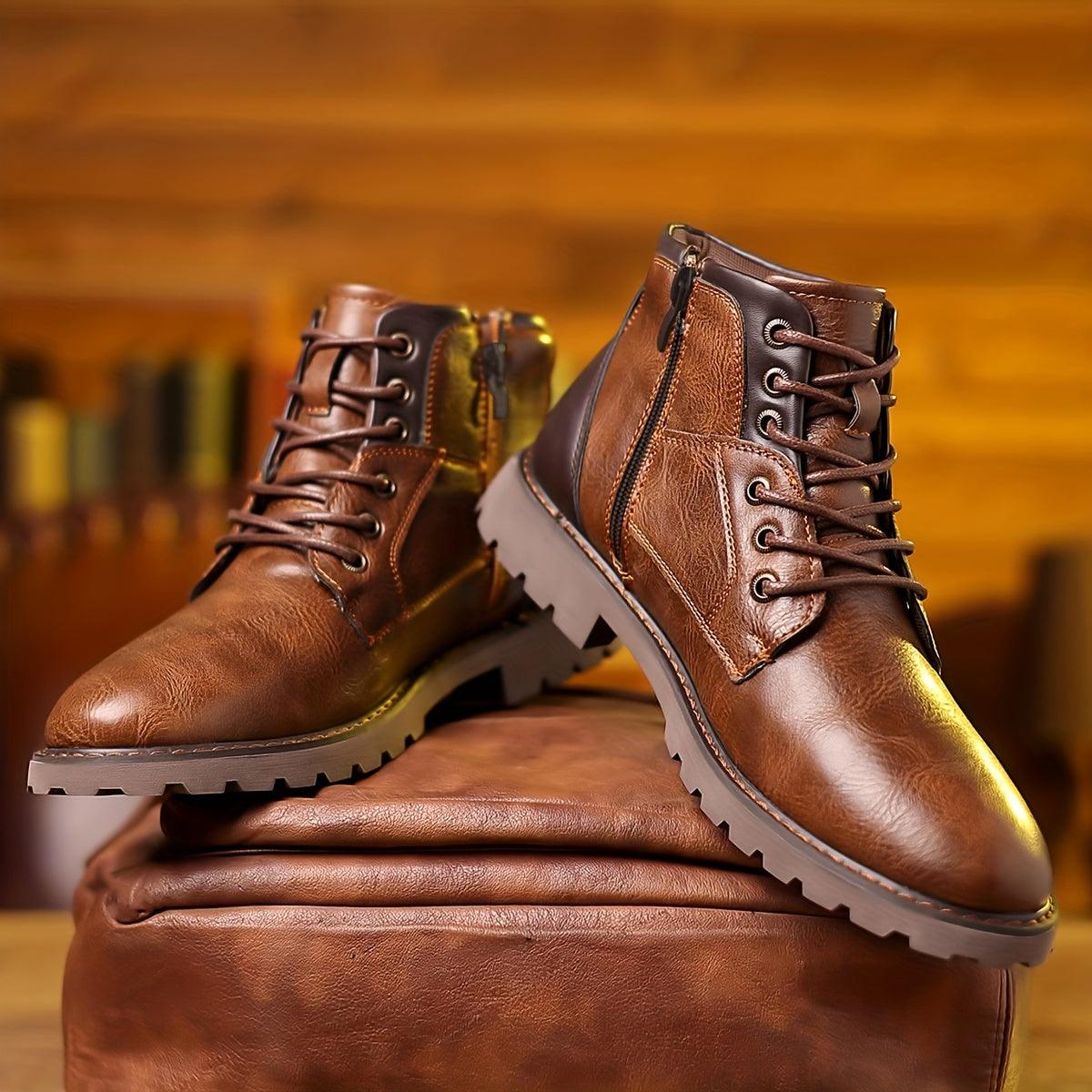 Men's Zipper Dress Boots – Elegant and Durable Footwear
