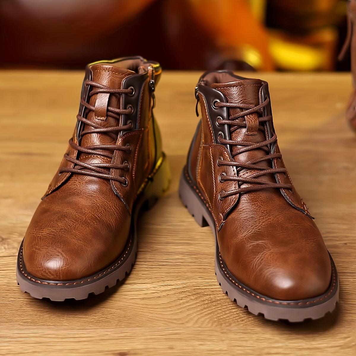 Men's Zipper Dress Boots – Elegant and Durable Footwear
