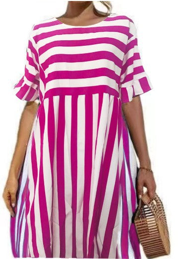 Striped Short Dress
