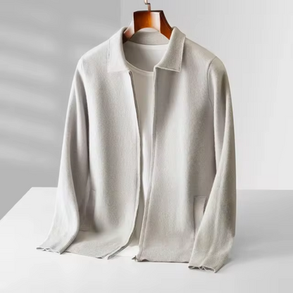 Men’s Vest – Cashmere – Regular Fit – Full Zip – Ribbed Hem – Side Pockets – Soft Feel