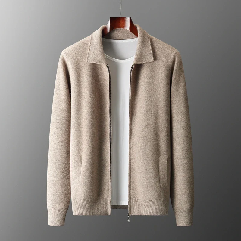Men’s Vest – Cashmere – Regular Fit – Full Zip – Ribbed Hem – Side Pockets – Soft Feel