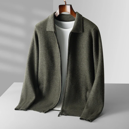 Men’s Vest – Cashmere – Regular Fit – Full Zip – Ribbed Hem – Side Pockets – Soft Feel