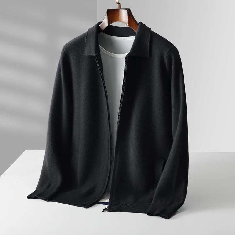 Men’s Vest – Cashmere – Regular Fit – Full Zip – Ribbed Hem – Side Pockets – Soft Feel